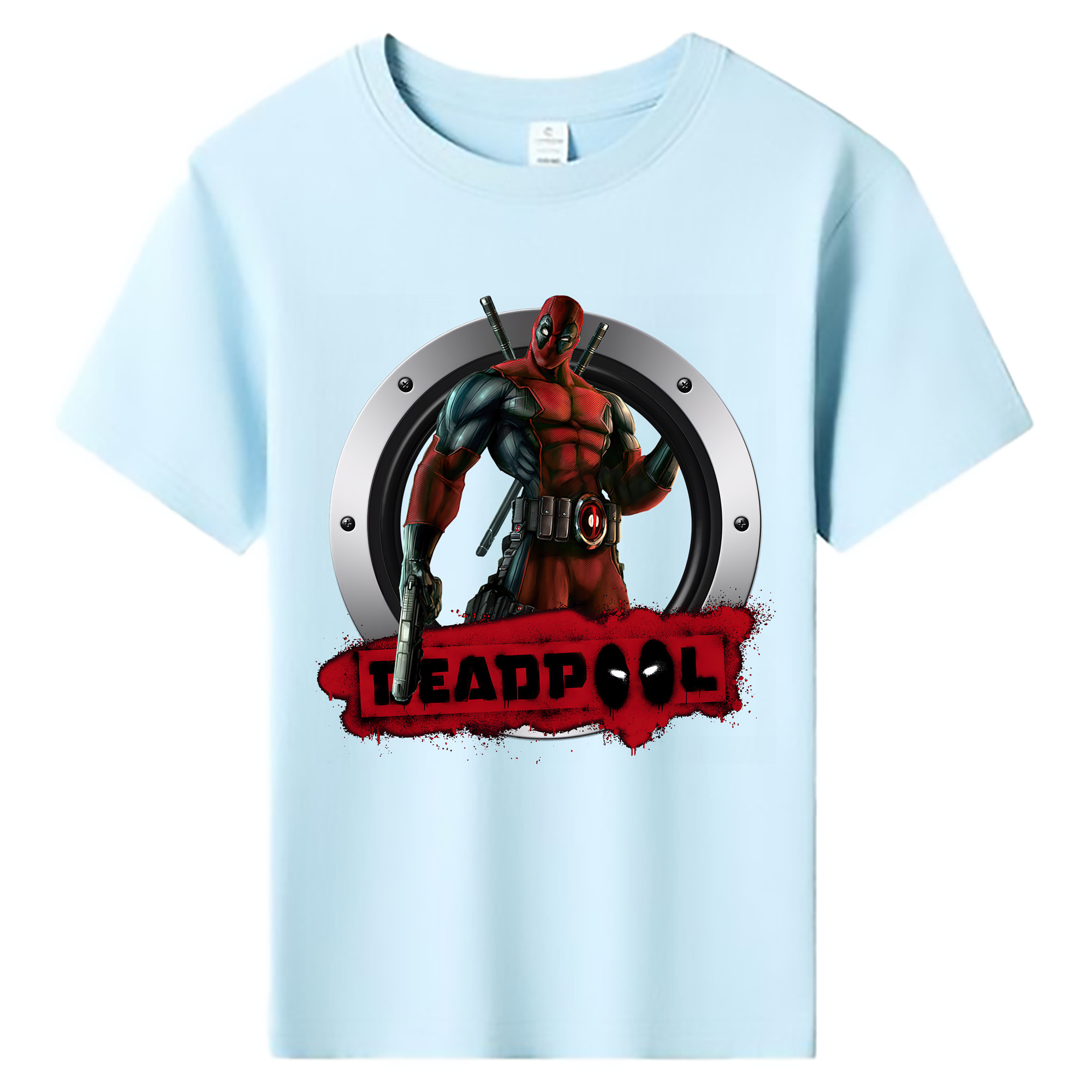 （画像用） Deadpool デッドプール 綿100％キッズTシャツ（フロントプリント）